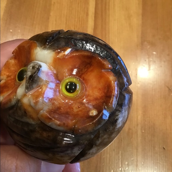 VINTAGE ALABASTER OWL MCM PAPERWEIGHT FIGURE-ITALY - Picture 11 of 11